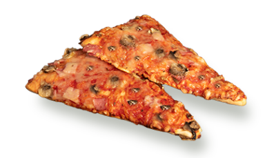 Sonkás-gombás pizzaszelet